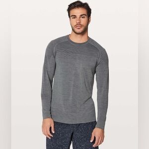 NWOT Men Lululemon Metal Vent Tech Long SleeveAnchor / Asphalt Grey Sz Large